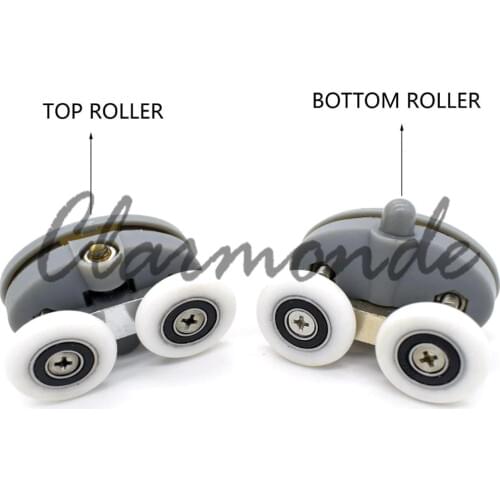 Double Shower Door Bottom ROLLERS /Runners /Wheels 25mm/23MM wheel