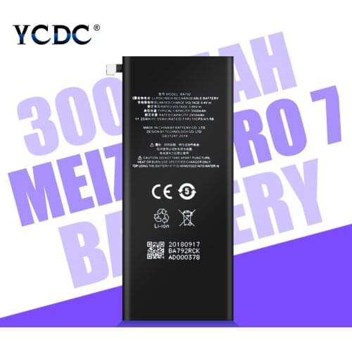 New BA792 3000mAh Battery For Meizu Pro 7 M792C M792C-L M792M-L M792Q M792Q-L Mobile Phone Replacement Battery
