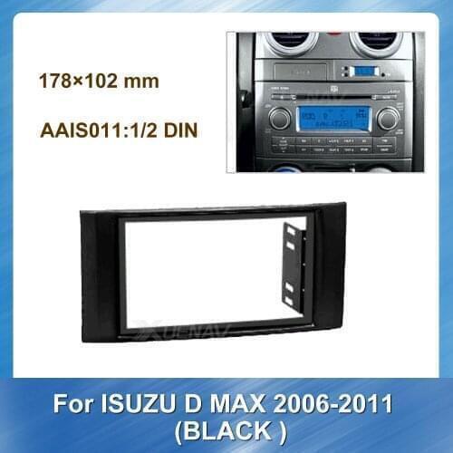 2 Din Fascias For Isuzu D Max 2006-2011 Black Car Stereo Radio Audio Panel Navigation Frame Dash Kit refitting DVD Bazel