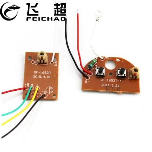 FEICHAO RC Remote Control 4CH/2CH 27MHz Circuit PCB Transmitter&receiver Board Radio System 4.5v-6v for Toy Car Antenna Toys