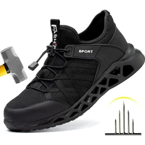 Work Shoes For Men Women Safety Shoes Men Anti-Smash Anti-Puncture Indestructible Shoes Protective Steel Toe Shoes