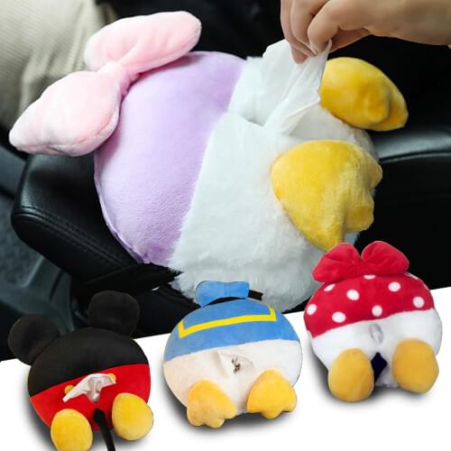 Car cartoon plush tissue box car accessories good quality accesorios para auto