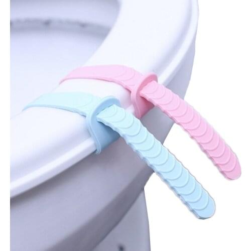 Silicone Toilet Seat Flap Handle Anti-dirty Portable Toilet Lid Accessories Flip Cover Handle Uncovery Lid Device Bathroom Tools