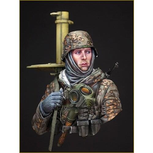 Unassambled 1/10 ancient man with hat warrior bust Resin figure miniature model kits Unpainted