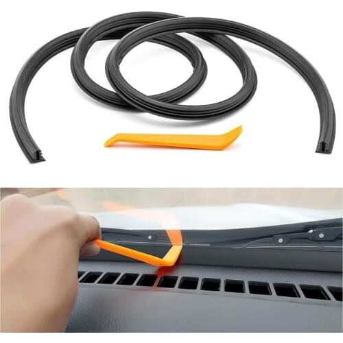 1.6m Car Dashboard Sealing Strip Weatherstrip Front Windshield Sound Proof Insulation Seal Universal Car Interior Accessories
