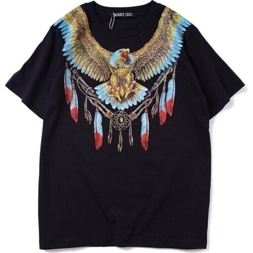 High luxury Men New Fashion T Shirts Full Of Eagle wings Casual T-Shirt Hip Hop Skateboard Street Cotton T-Shirts Tee Top #M60