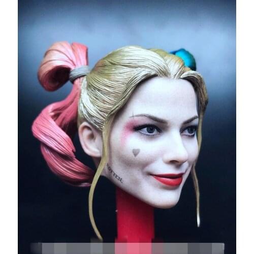 Female Prison Uniform Ver. head Sculpt1:6 Woman Joker Head Carved Fit 12" Figure Body Accessory Model Toys Collection Toys