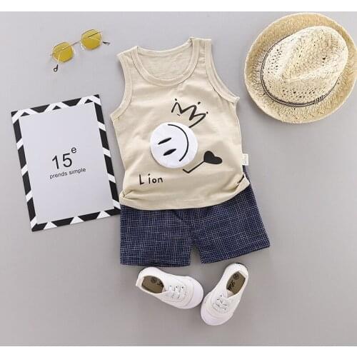 Children Baby Boys Girls Clothes Cartoon Letter Vest Short PANTS 2pcs/Sets Child Toddler Fashion Clothing Infant Tracksuits SET