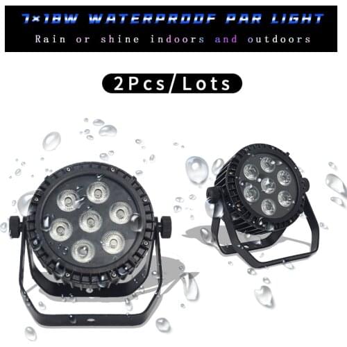 2pcs/lots Outdoor Waterproof 7*18W Led Par Light IP65 Waterproof Stage Light 7x18w Led Par 64 Wall Wash Wedding Show Light