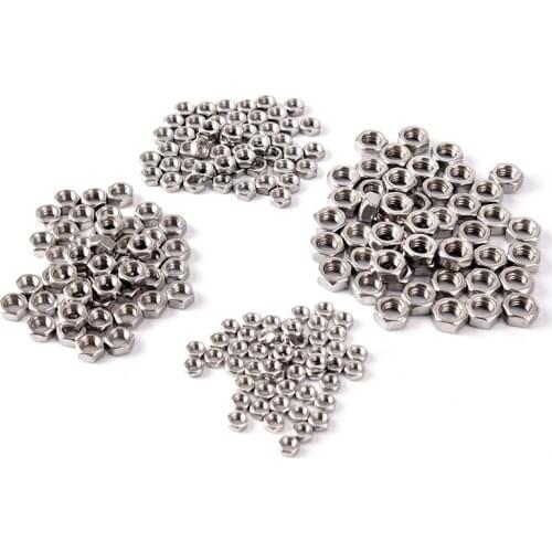 50PCS High Quality M3/M4/M5/M6 Stainless Steel Nylock Nylon Insert Hex Lock Nuts