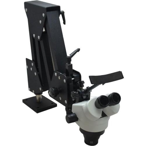 7X-45X Stereo Microscope with Hard Aluminum Stand Jewelry Microscope Dental Microscope for Jewelry Tools
