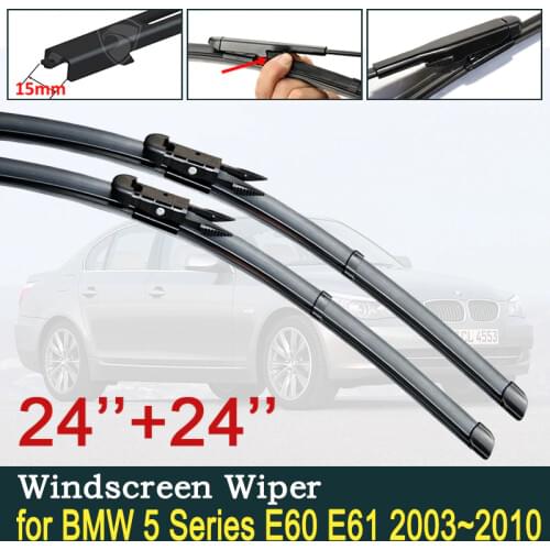 Car Wiper Blades for BMW 5 Series E60 E61 2003~2010 Windscreen Wipers 520i 523i 525i 528i 530i 535i 540i 545i 550i M5 520d 525d