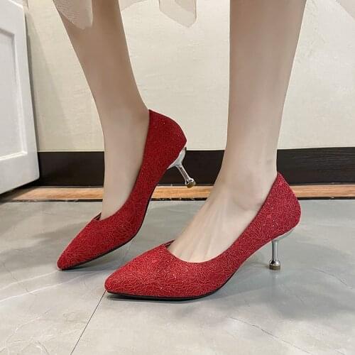 Large Size Fashion High Heels Womens Stiletto High Heels Shallow Mouth All-match High Heels Sexy High Heels Womens Shoes