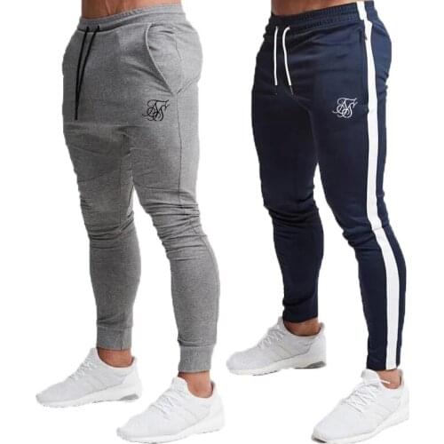 Sik Silk Mens Pants Fitness Skinny Trousers Spring Elastic Bodybuilding Pant Workout Track Bottom Pants Men Joggers Sweatpants