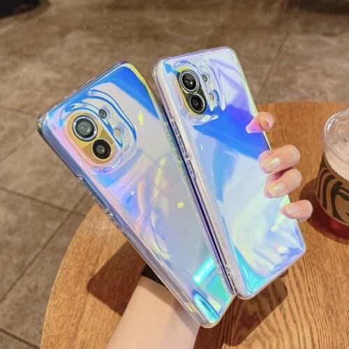 Laser Rainbow Case For Redmi Note 9s Pro 8 10 5G K20 K30 K40 9C 9T For Xiaomi 10 10s 10T Lite 11 Ultra Note 10 Pro Soft Cover