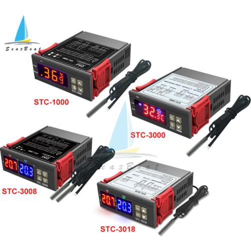 Digital Temperature Controller Thermostat Thermoregulator incubator Relay LED 10A Heating Cooling STC-1000 STC-3000 12V 24V 220V