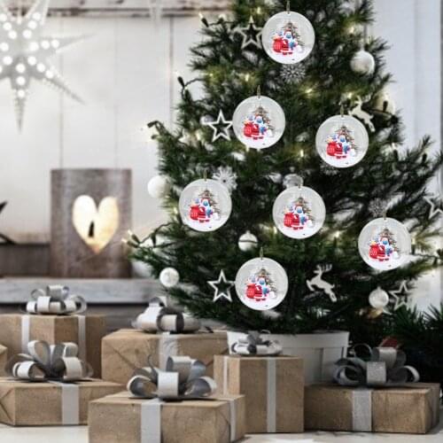 Wood Hanging Listiing Round Diy Crafts Holiday Gifts To Enhance Christmas Atmosphere Supplies Increase Festive Atmosphere