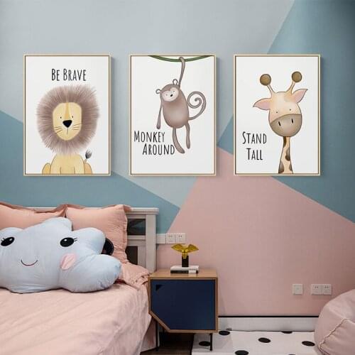EECAMAIL 5D DIY Diamond Painting Full Diamond Cartoon Girl Boy Childrens Room Bedroom Bedside Animal Cute Pet Painting No Frame