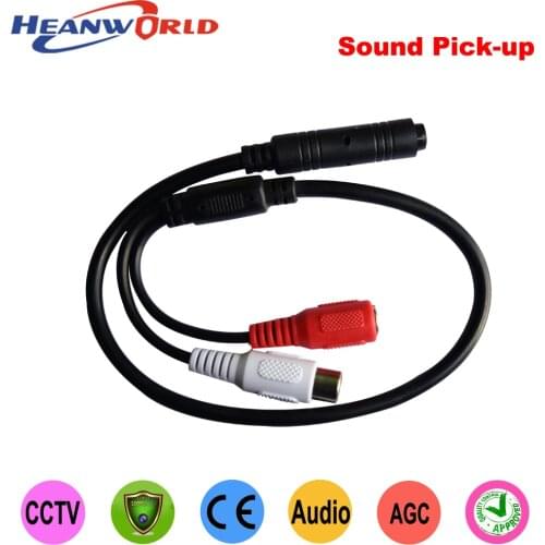 Heanworld Mic Microphone speaker High-Fidelity Sound Monitor Sound Pick-up Microphone For Security DVR camera CCTV Accessories