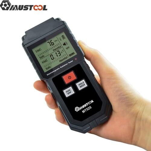 MUSTOOL MT525 Electromagnetic Radiation Tester Electric Field EMF Meter Handheld Counter Digital Dosimeter LCD Detector