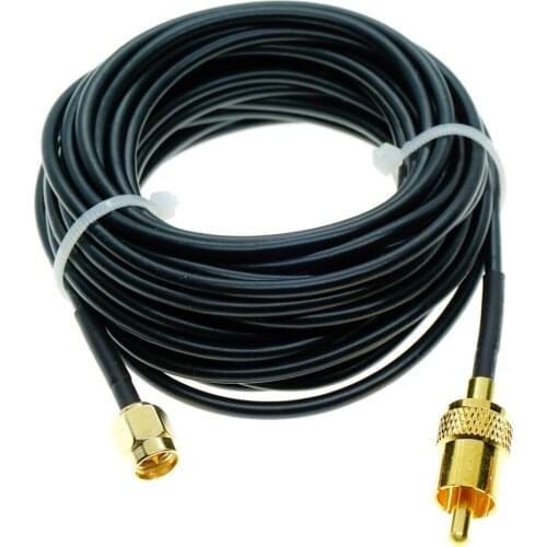 SMA male to RCA male plug CCTV Camera Monitor antenna TV Cable 50ohm RG174 Cable SDRPlay HackRF RTL