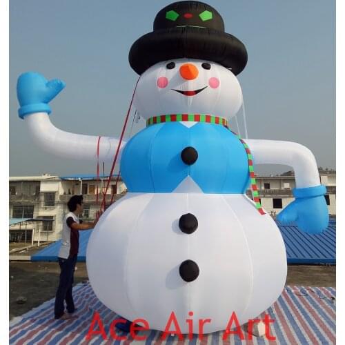 What a surprise! Such large Christmas decoration inflatable Christmas snowman waving for rental