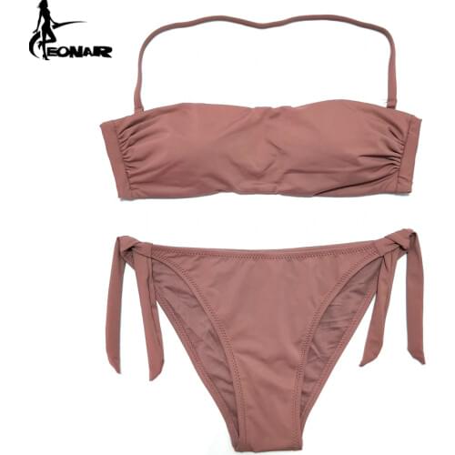 EONAR Bandeau Bikinis 2020 Women Swimsuit Push Up Brazilian Bikini Set Swimwear Female Bathing Suits Maillot De Bain Swimming