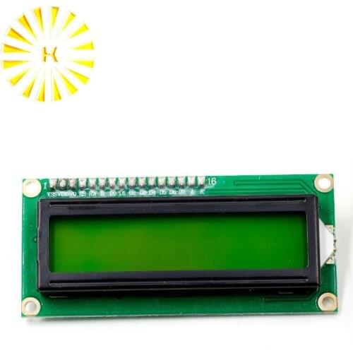 LCD1602 1602 LCD HD44780 Screen Character LCD Display Yellow Blacklight TFT 16X2 LCD Module DC 5V Connector