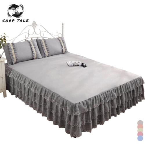 Summer Lace Bedspread 150/180cm Fitted Sheet Bed Skirt Queen King Size Luxury Bedspreads For Bed With Ruffles Elegant Bed Cover