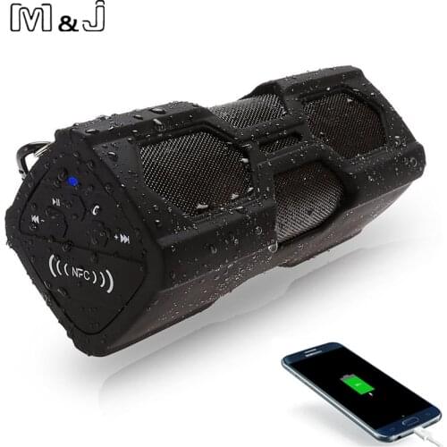 M&J NFC Waterproof Bluetooth Speaker Support Power Bank Portable Column Mini Speaker Wireless Soundbar For Phone PC Music