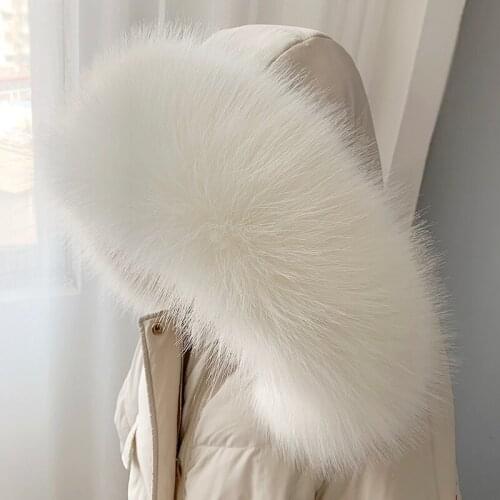Unisex 75x15cm Jacket Fur Neck Collar Faux Fox Fur Women Scarves Winter Coat Female Neck Cap Warm Warmer Fur Scarf Christmas
