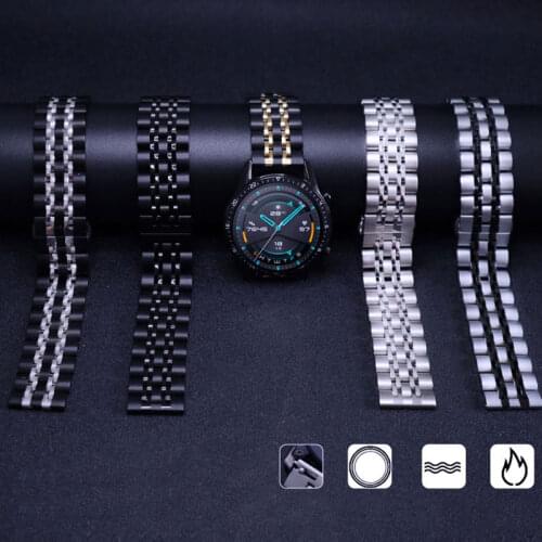 22mm 20mm watch Strap For Samsung galaxy watch 46mm 42mm Active 2 3 45mm 41mm Stainless steel bracelet Huawei Watch GT 2 band