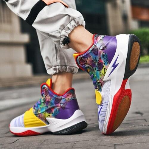 Fashion Couple Basketball Shoes Lightweight Round Toe Mens Basketball Sneakers Rubber Max Air Mens Running Shoes