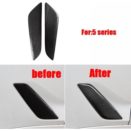 Carbon Fiber Shark Gills Side Vent Sticker Car-styling Car Front Fender Side Air Vent Cover Accessories For BMW G30 5 Series