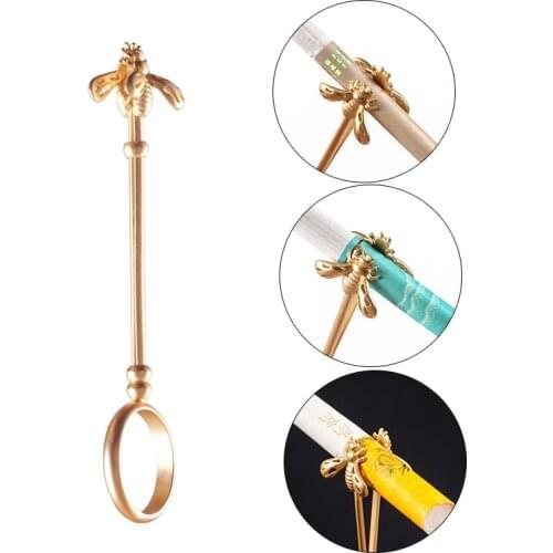 New Bee Vintage Cigarette Holder Ring Rack Rose Metal Finger Clip Women Men Cigarettes Smoking Accessories Smoker Ring Gift