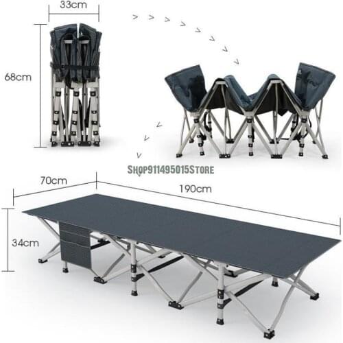 Office Folding Bed Sheet Man Nap Bed Lunch Break Artifact Simple Escort Portable Reinforced Four-fold Camp Bed