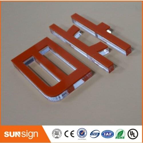 Custom 3D letters indoor decorative logo signage clear acrylic letters for sign