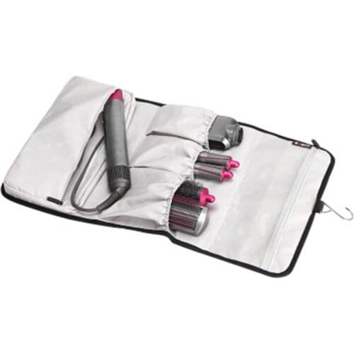 Protable Storage Bag Compatible for Dyson Airwrap Styler Accessories Holder Multiple Pouches with Hook Hanger