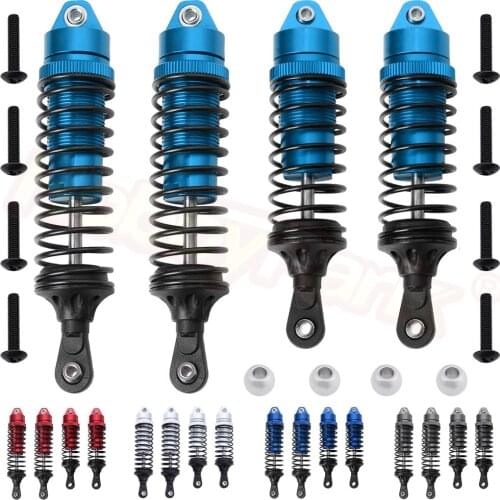 4pcs For 1/10 Traxxas Slash 4x4 2wd Alloy Front & Rear Shock Absorber Springs Upgrade Parts RC Car Replacement