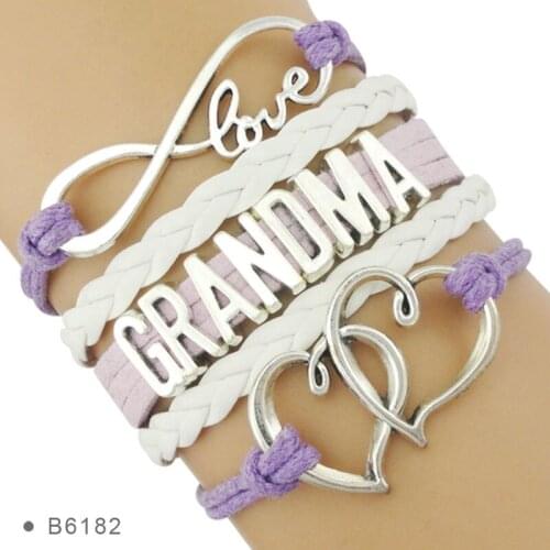 Family Daughter Son Granddaughter Grandson My Husband Fiance Grandma Grandpa Grandmother Grandfather Nana Bracelets for Women