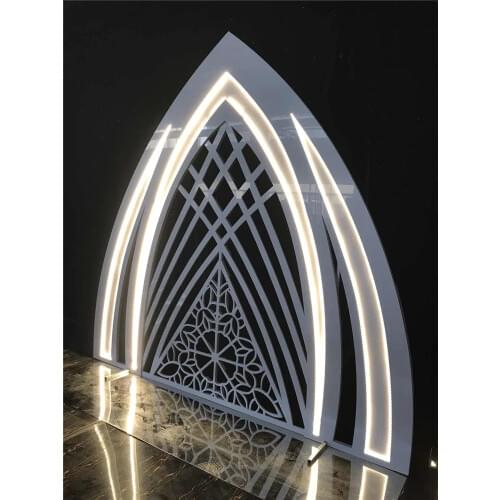 Wedding props custom European wedding stage lighting three-dimensional arch decoration display window decoration