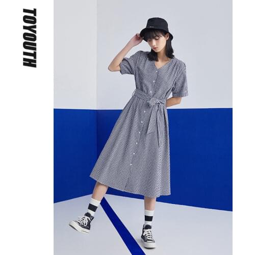 Toyouth Summer Short Sleeve Dresses