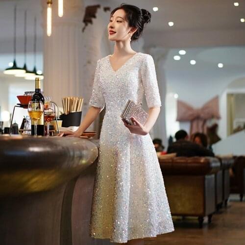 Evening Dress Prom Party Robe De Soiree Longue Formal Simple Robe De Soiree 2021 new cocktail dresses short
