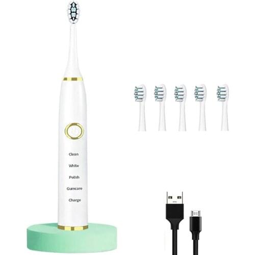 IPX7 Waterproof Electric Toothbrush Adult Automatic Sound Wave Low Noise Strong Momentum Electric Toothbrush