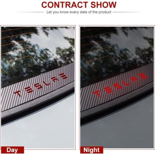 Vxvb 2021 For Tesla Model 3 Y S X Accessories Carbon fiber Glue style Model3 Car Brake Lights Sticker Accessories Aecoration