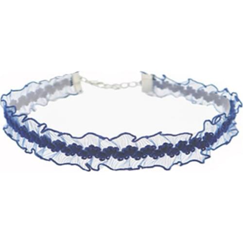 1pc Elegant Women Girls Lace Necklace Fashion Solid Color Lace Decor Choker Tattoo Necklace Jewelry Accessories Party Dress Up