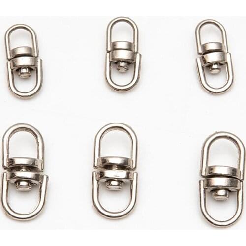 20pcs Metal Rotate Buckle Key Rings 1.5cm 2cm Swivel Dog Buckle Holder Connectors Keyfob DIY Key Chains Pendants Accessories