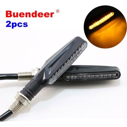 2pcs/1 Pair Universal Flowing Motorcycle Turn Signal Light Flexible 12V 12 LED Turn Signals Indicators for Honda GROM MSX125