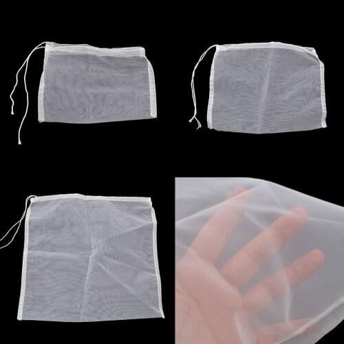4 Sizes Nylon Mesh Filter Bag Net Strainertea Nut Fruit Juice Coffee Wine Milk Reusable Filter Bag Kitchen Accessories