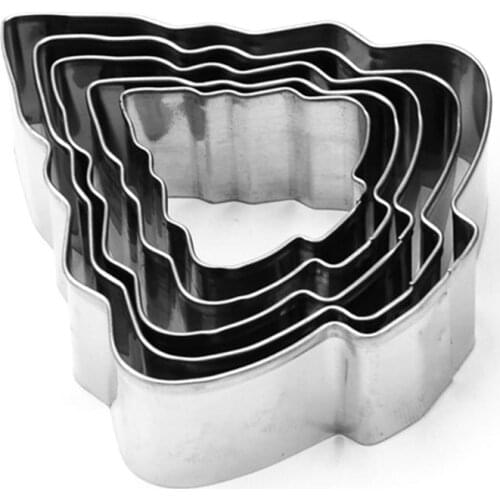 5Pcs/Set Stainless Steel Fondant Cake Baking Mold Heart Flower Star Shape Mold DIY Cookie Biscuit Cutter Decorating Moulds